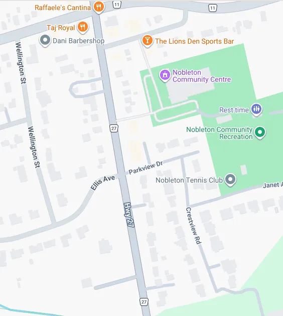 Map of Nobleton near Highway 27